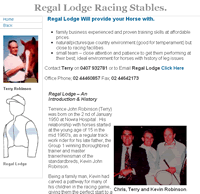 Terry Robinson Racehorse Trainer